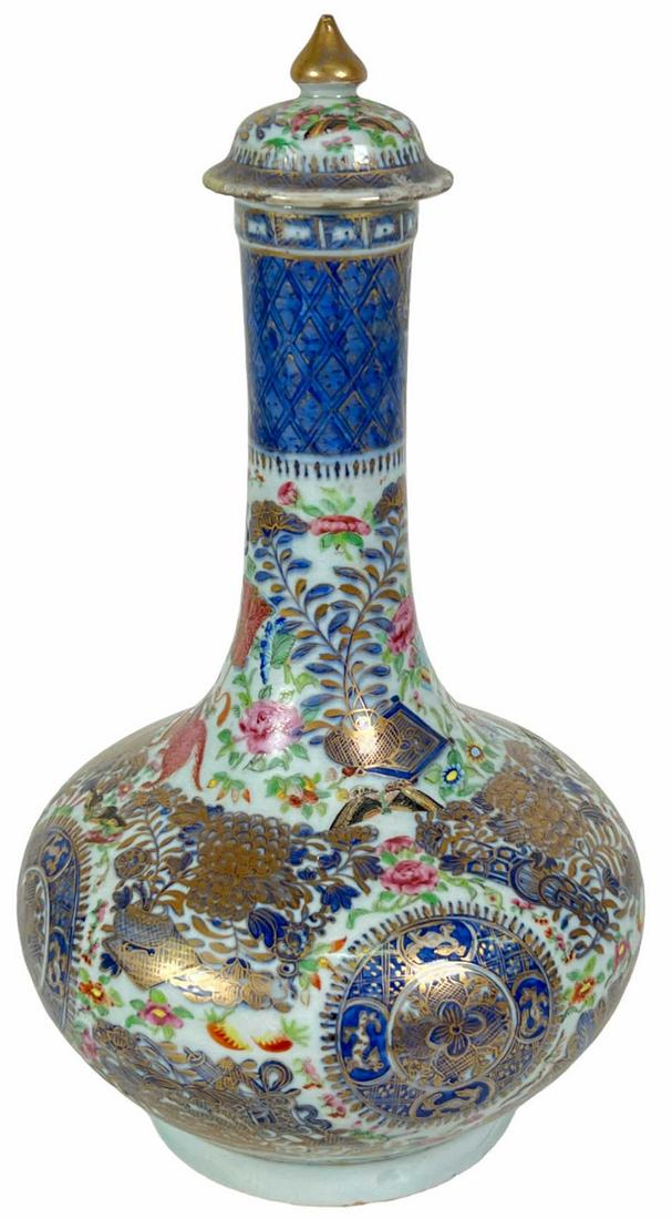 18th CENTURY FAMILLE ROSE CHINESE EXPORT VASE (1 of 7)