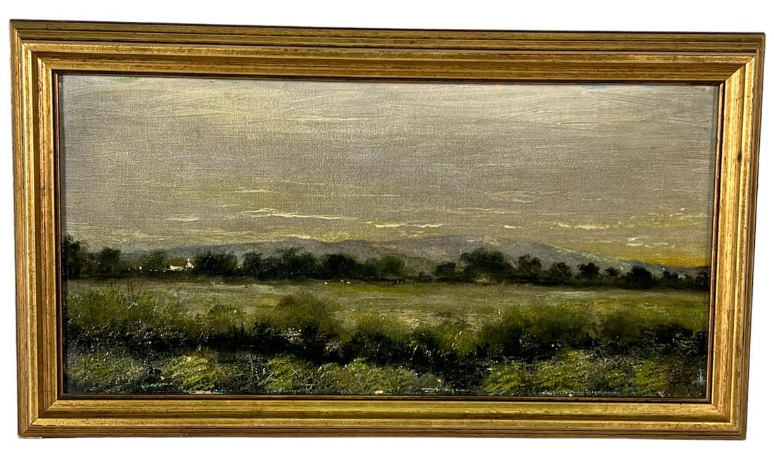 FRAMED OIL ON CANVAS COUNTRYSIDE LANDSCAPE (1 of 2)