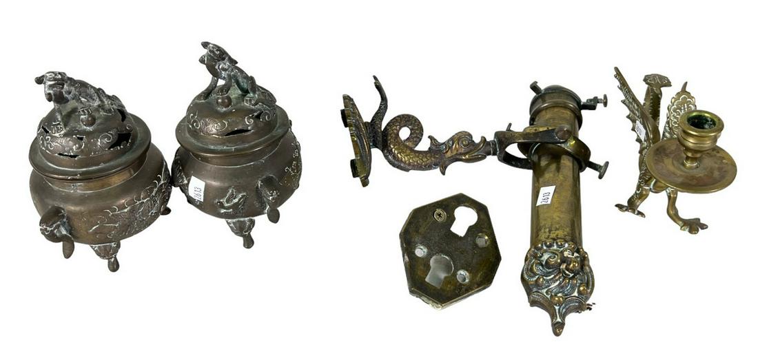 MIXED LOT OF FOUR BRONZE DECORATIVE PIECES (1 of 3)