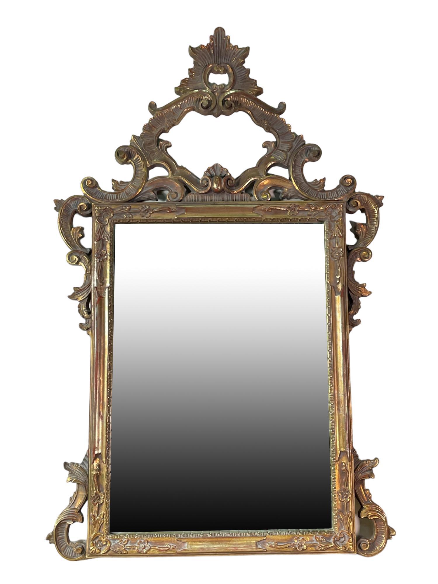BAROQUE STYLE FRAMED BEVELED GLASS MIRROR (1 of 6)