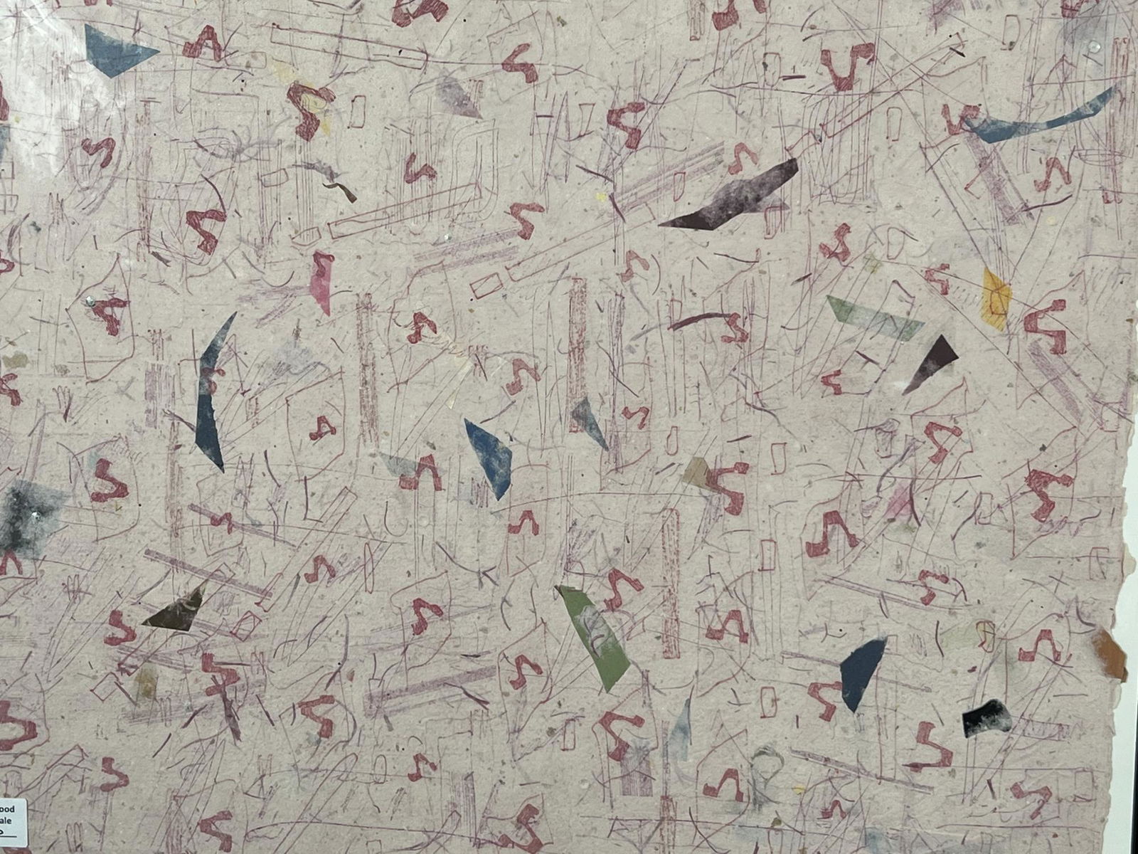 PAT HAMMERMAN ABSTRACT MIXED MEDIA ON HAND MADE PAPER (1 of 2)