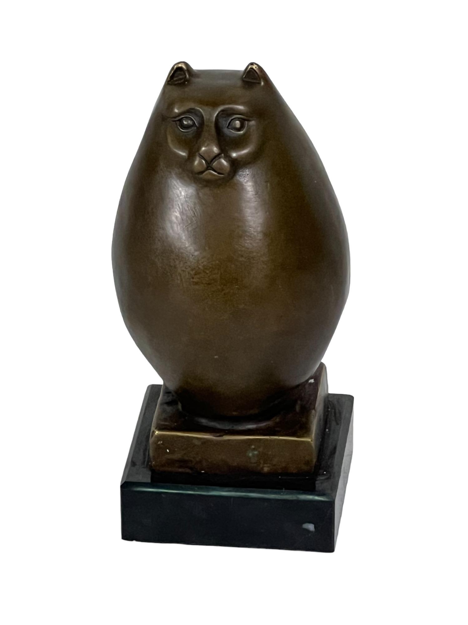AFTER FERNANDO BOTERO LITTLE CAT BRONZE SCULPTURE (1 of 3)