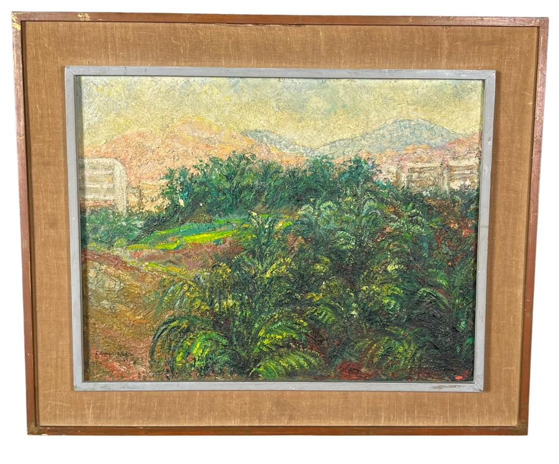 FRANCISCO CAMPS RIBERA "ALCAPULCO 1961" OIL: FRANCISCO CAMPS RIBERA "ALCAPULCO 1961" OIL ON CANVAS. Height: 24.5 in. by Width: 30.25 in. by Depth: 1