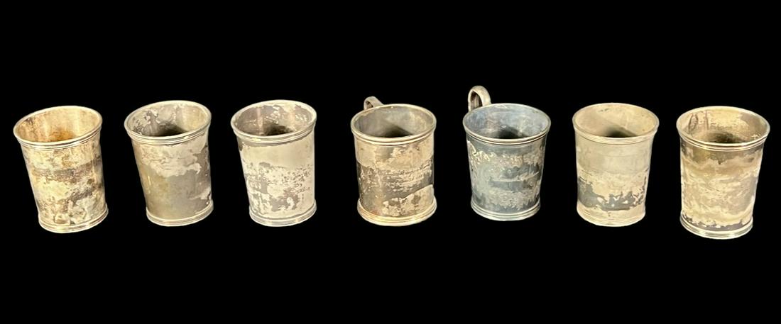 SEVEN STERLING SILVER CUPS (1 of 2)