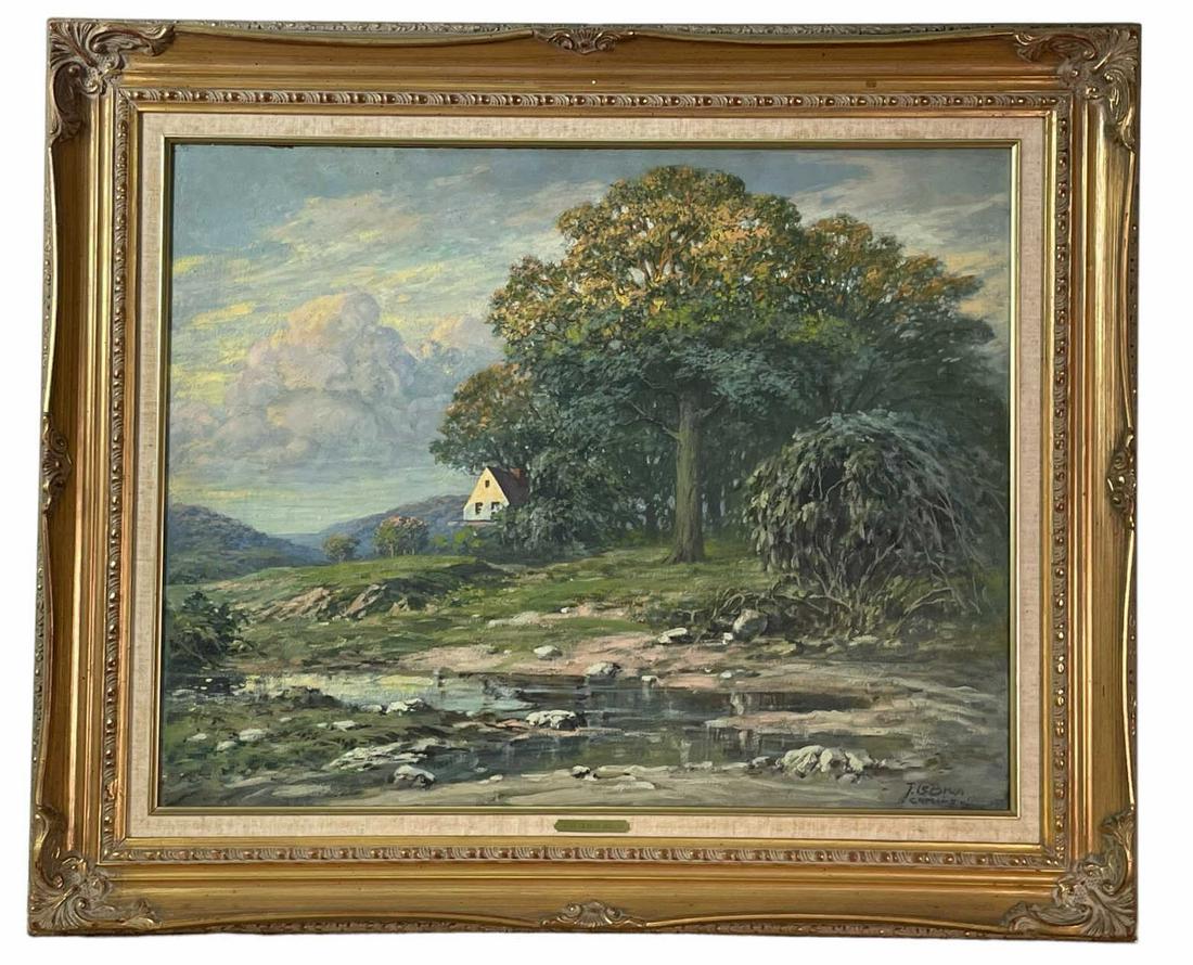 LANDSCAPE BY JOHN LE BREN JENKINS: LANDSCAPE BY JOHN LE BREN JENKINS. Height: 29.75 in. by Width: 35.5 in.