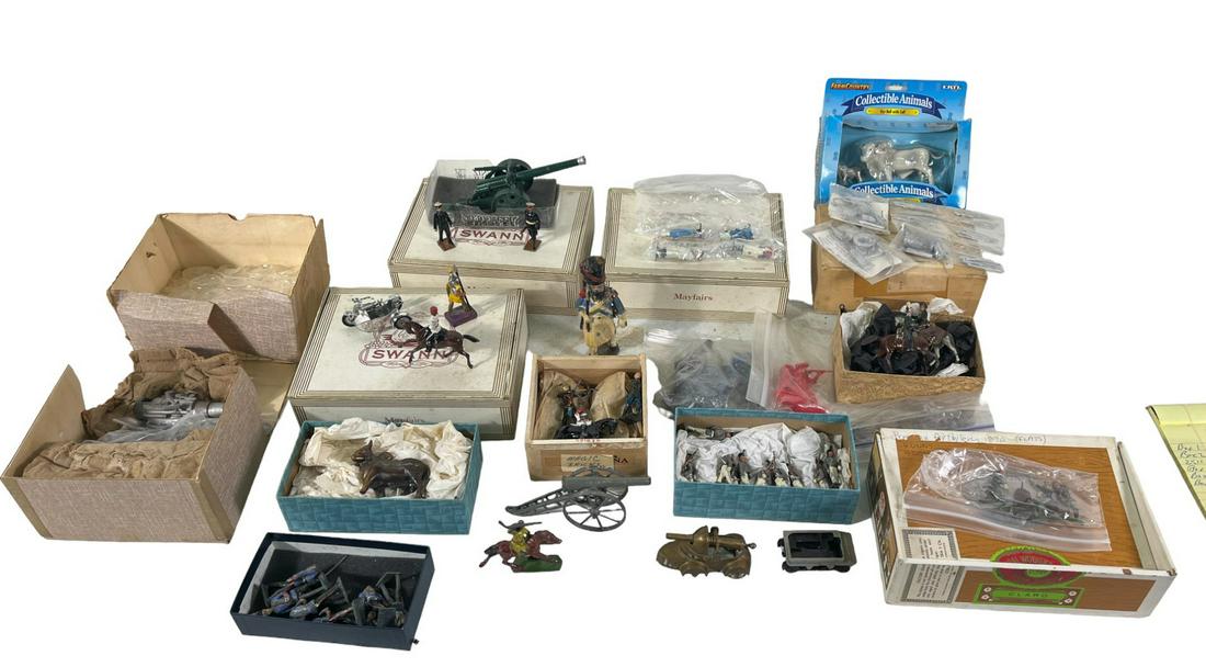 BOX 6 TOY SOLDIERS, TANKS ETC: BOX 6 TOY SOLDIERS, TANKS ETC Height: 22 in. by Width: 22 in. by Depth: 22