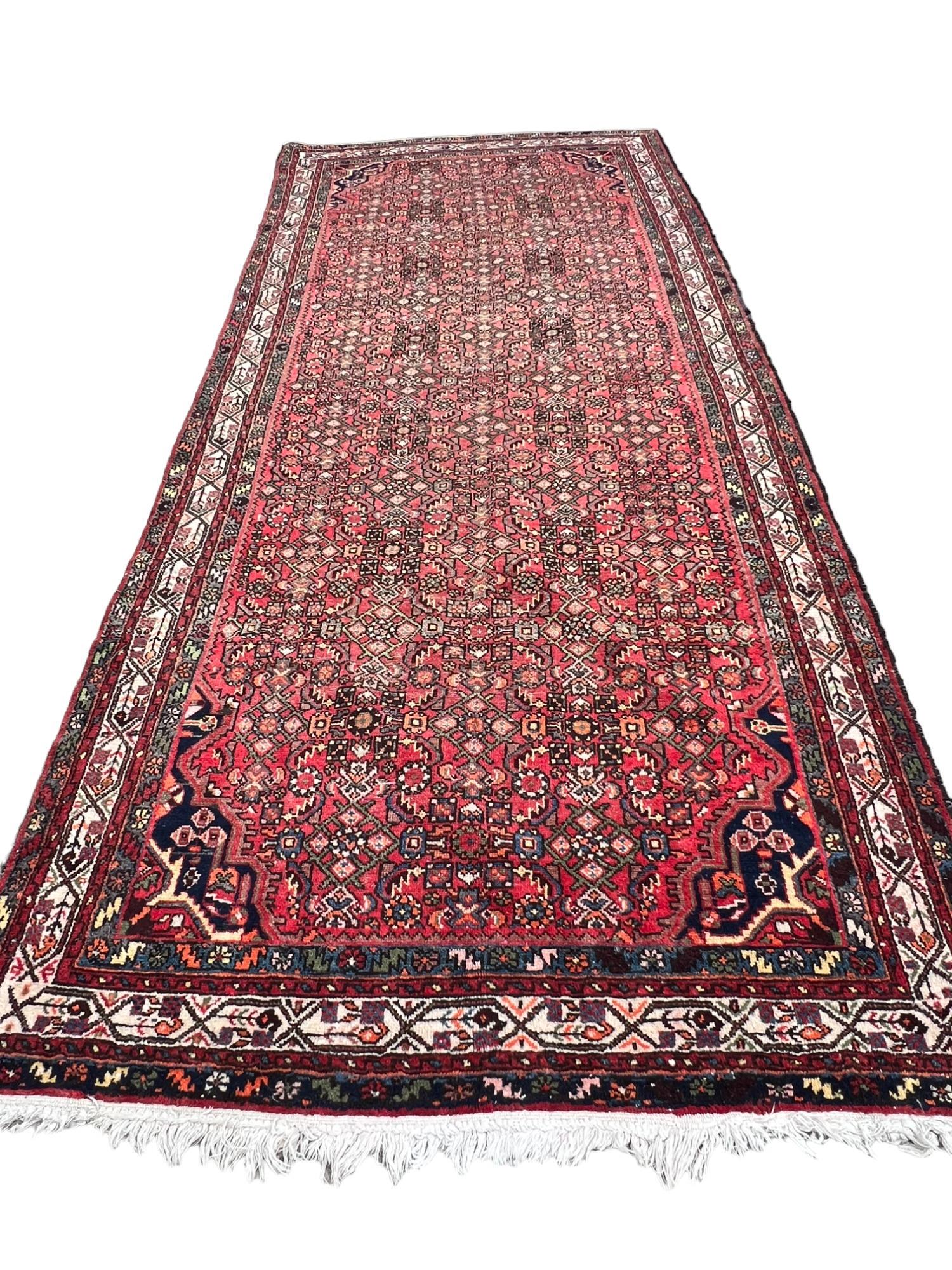 ANTIQUE HAMADAN RUNNER RUG: ANTIQUE HAMADAN RUNNER RUG Height: 144 in. by Width: 64 in.