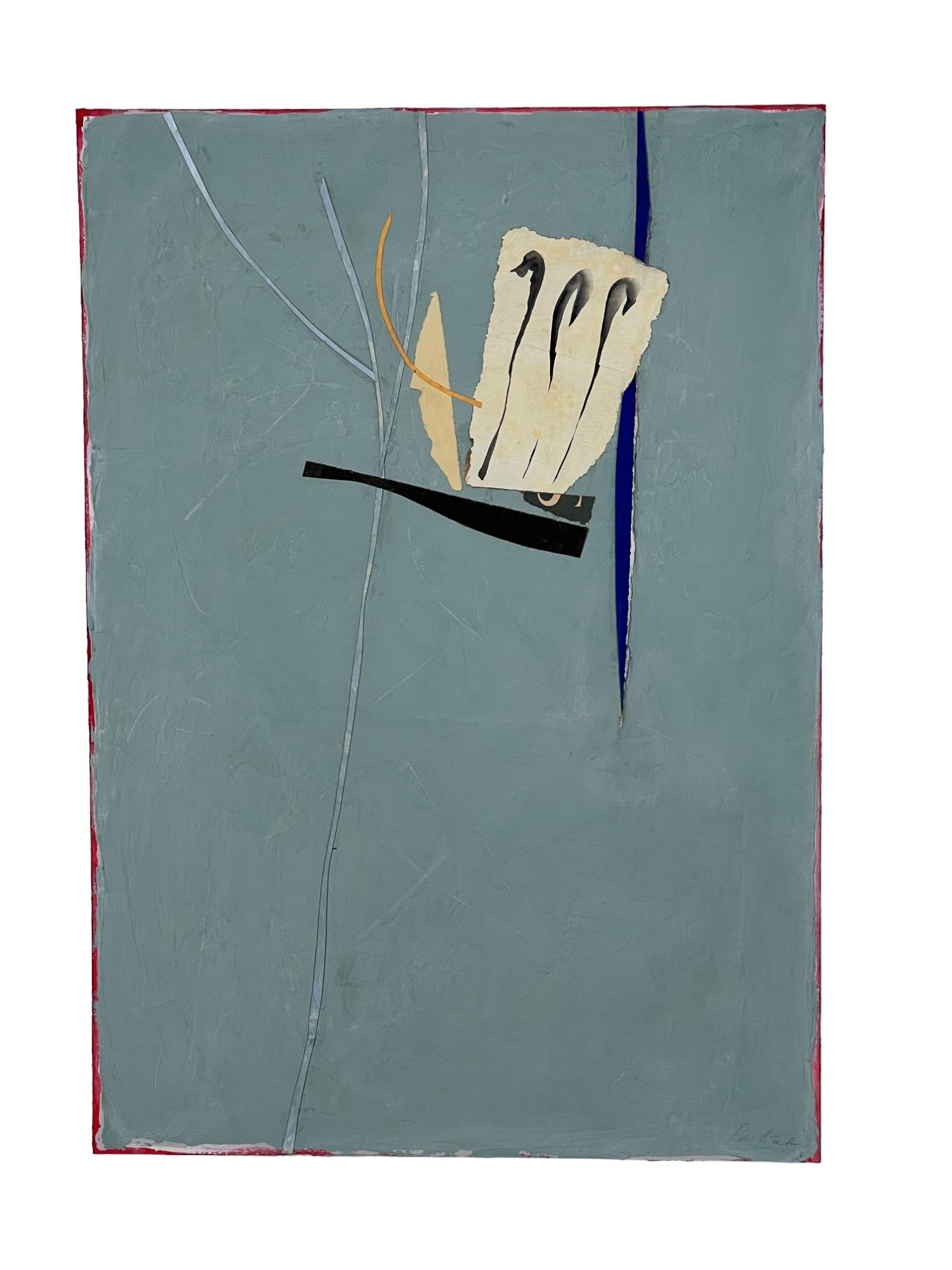 JOHN PAVLICEK MIXED MEDIA ON PAPER BLUE SAGE 1 (1 of 2)