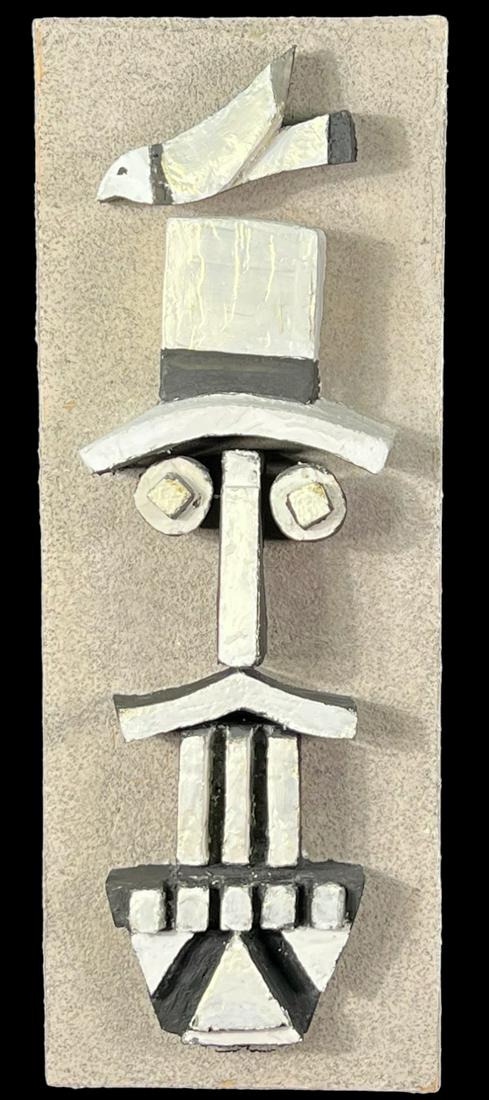 DAVID ADICKES TIKI SCULPTURE: DAVID ADICKES TIKI SCULPTURE. Height: 24 in. by Width: 9 in. by Depth: 5.5 in.