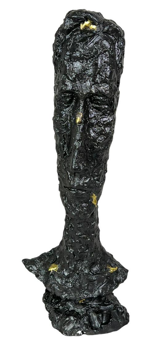 GIACOMETTI STYLE BRONZE HEAD SCULPTURE (1 of 4)
