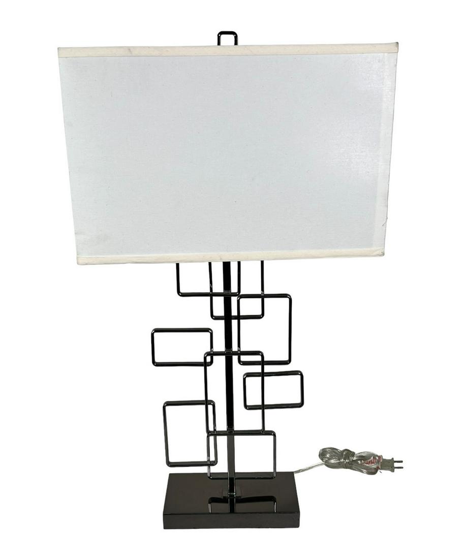 MID CENTURY STYLE LAMP IN BLACK CHROME (1 of 2)