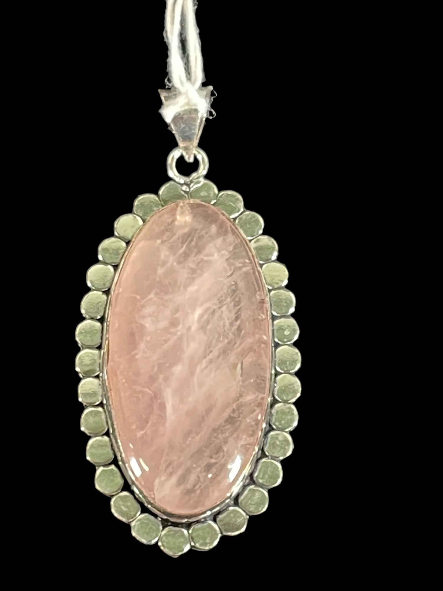 LARGE ROSE QUARTZ PENDANT (1 of 3)