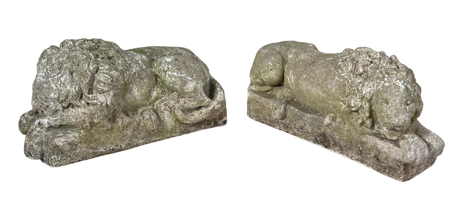 ANTIQUE STONE CARVED LIONS (1 of 3)