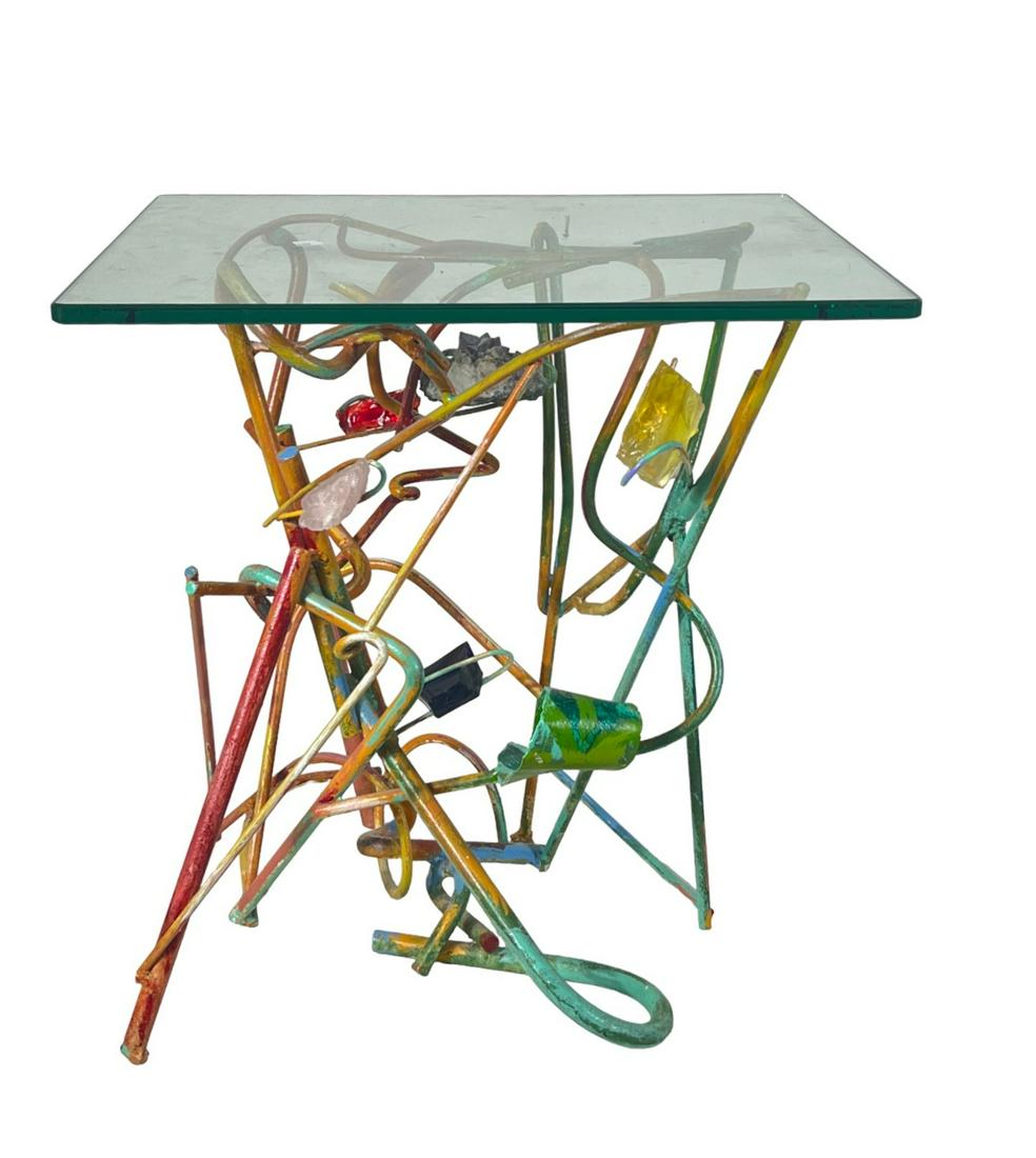 GERTRUDE BARNSTONE PAINTED METAL TABLE (1 of 5)