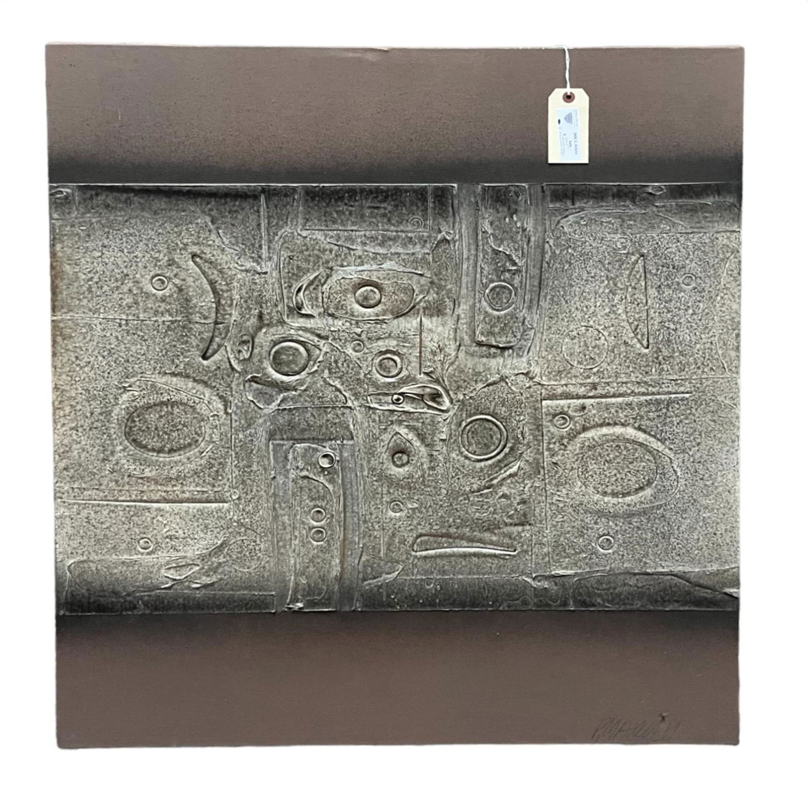 PAUL MAXWELL MID-CENTURY MODERN ABSTRACT ACRYLIC: PAUL MAXWELL MID-CENTURY MODERN ABSTRACT ACRYLIC ON CANVAS OVER BOARD. Height: 36 in. by Width: 32 in. by Depth: 2 in.