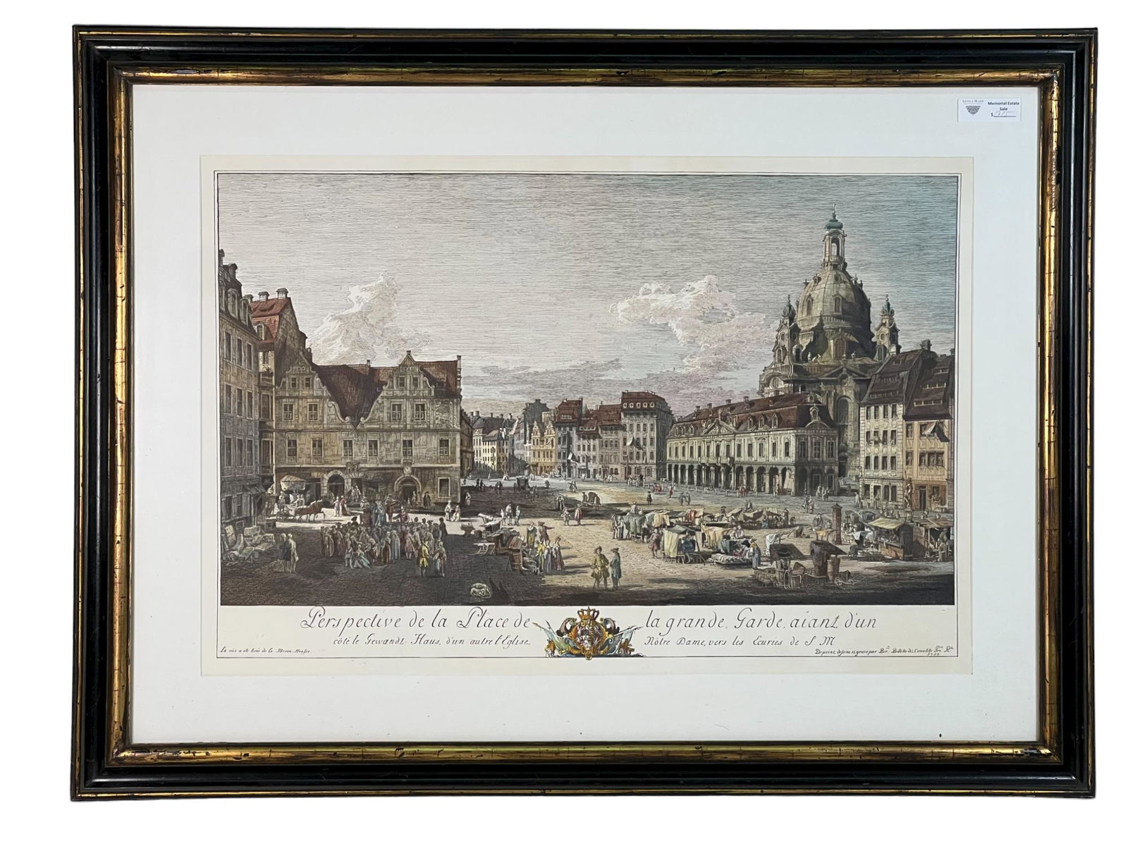 FRAMED HAND COLORED ENGRAVING (1 of 3)
