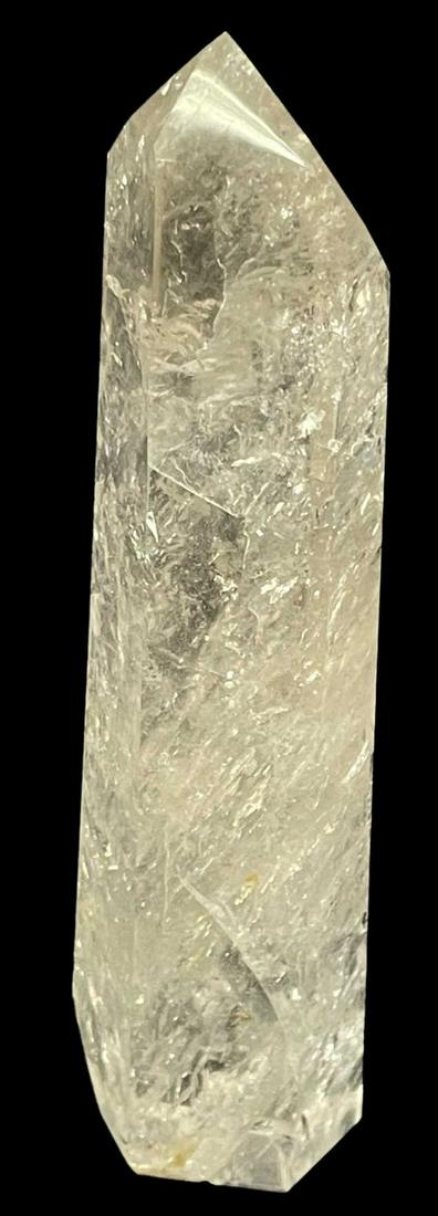 QUARTZ OBELISK: QUARTZ OBELISK - 1.2 LBS. Height: 8 in. by Width: 2.25 in.