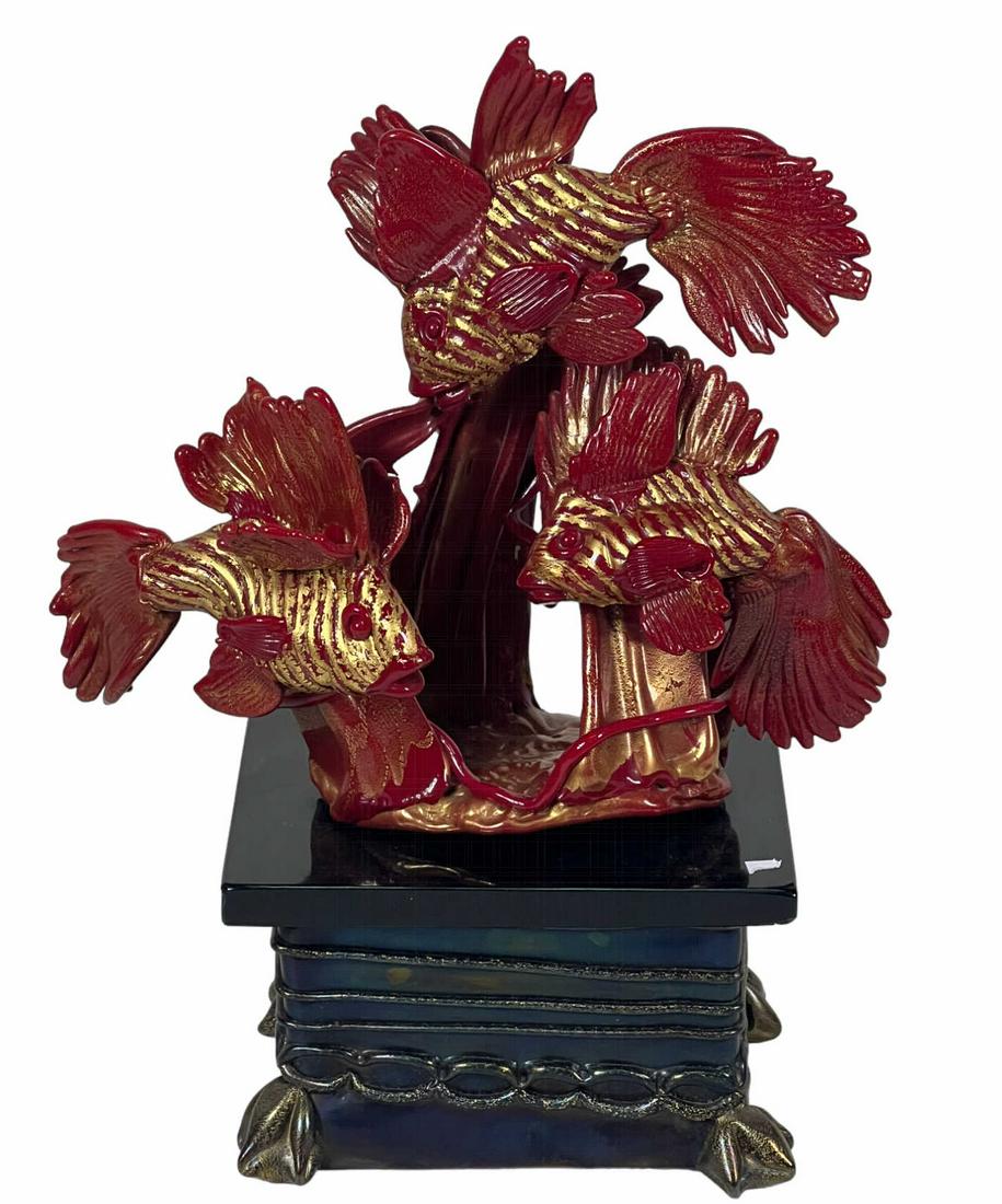 1940's MURANO ART GLASS KOI FISH SCULPTURE (1 of 6)