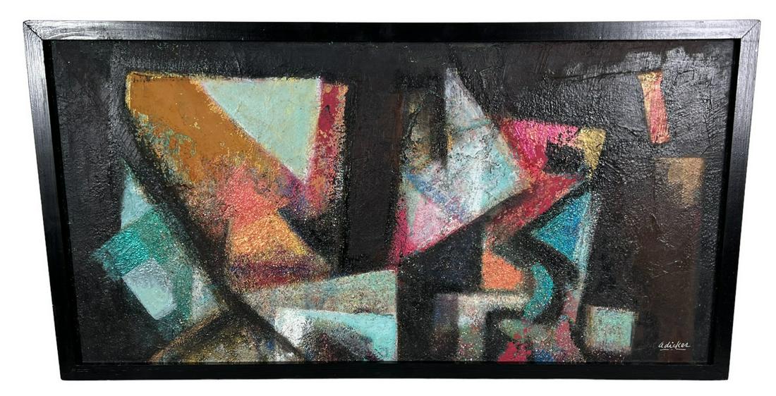 DAVID ADICKES ABSTRACT #1 ACRYLIC & TEXTURE: DAVID ADICKES ABSTRACT #1 ACRYLIC & TEXTURE ON PANEL, 2011. Height: 16 in. by Width: 31 in. by Depth: 2 in.