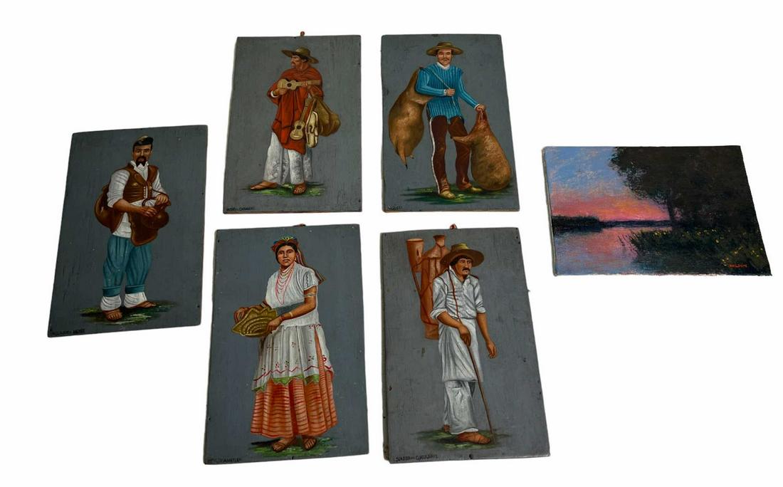 6 SMALL PAINTINGS (1 of 2)