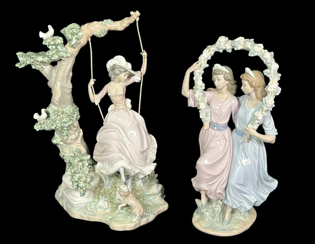 TWO LLADRO WOMEN FIGURINES (1 of 10)
