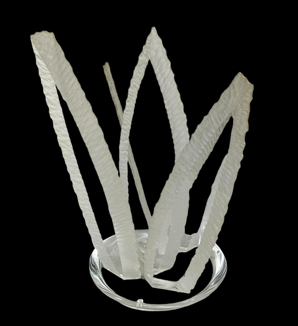 VINTAGE VAN TEAL LUCITE SCULPTURE (1 of 4)