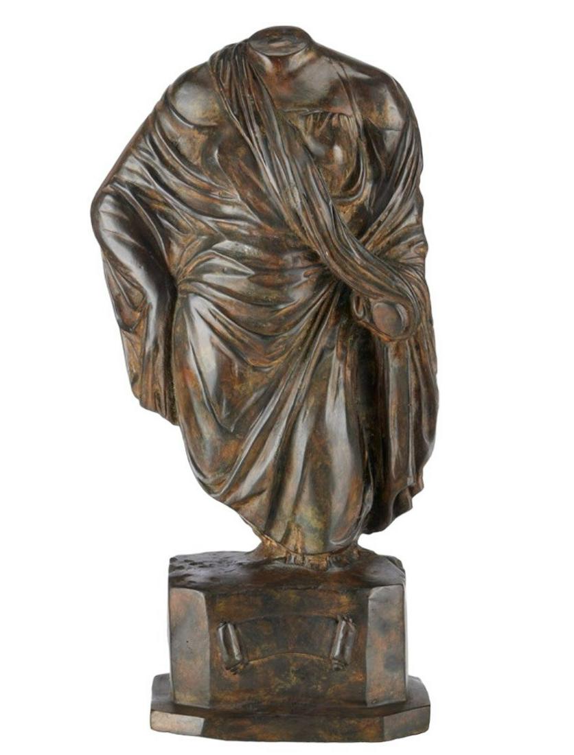 BRONZE GREEK FEMALE TORSO SCULPTURE (1 of 2)