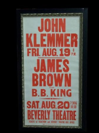 JOHN KLEMMER JAMES BROWN AND B.B. KING CONCERT POS: JOHN KLEMMER JAMES BROWN AND B.B. KING CONCERT POSER