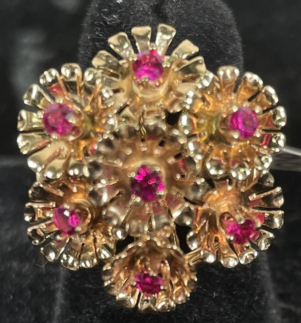 14KT YELLOW GOLD RUBY RING (1 of 3)
