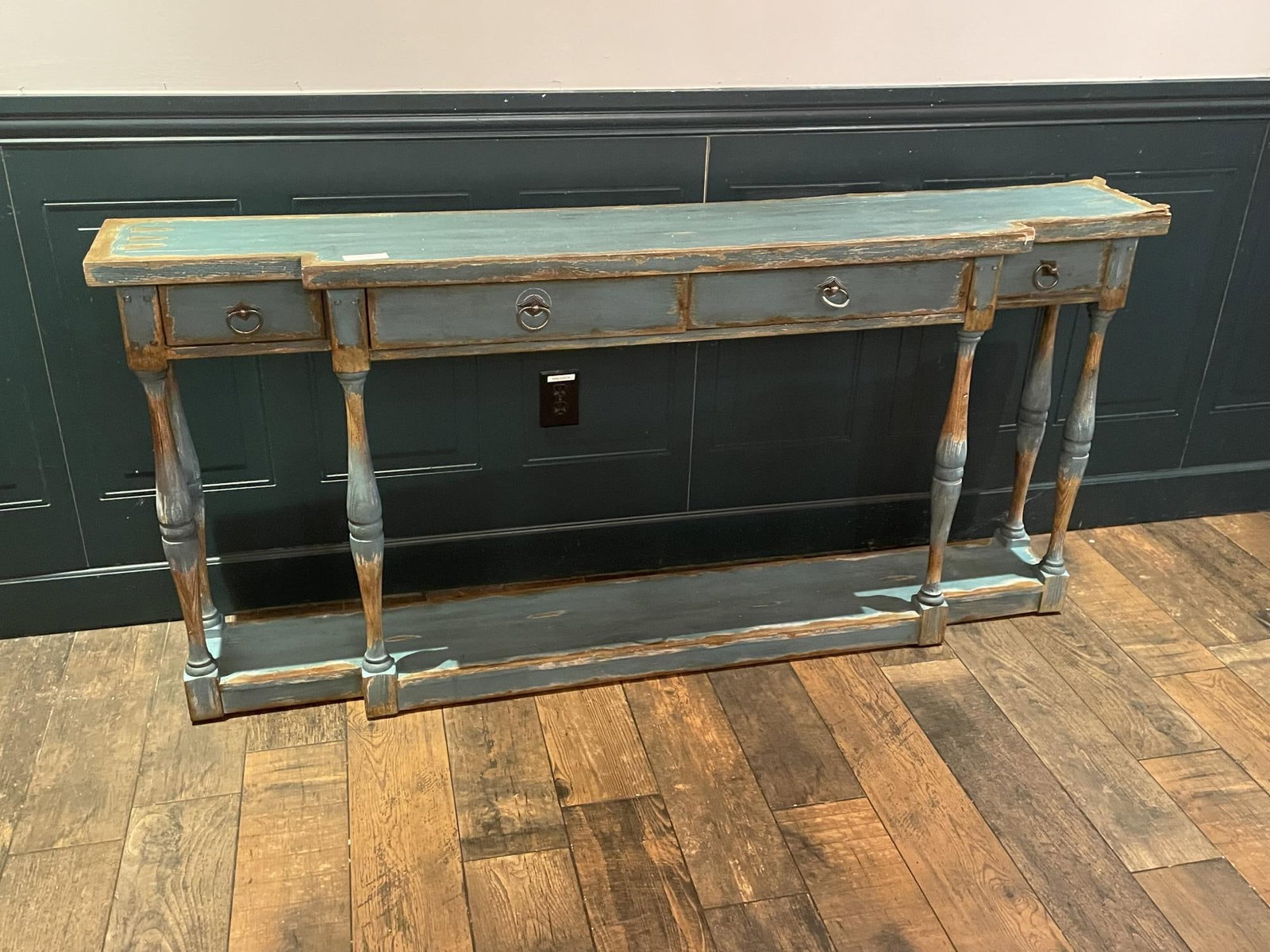 HOOKER BRAND CONSOLE TABLE: HOOKER BRAND CONSOLE TABLE Height: 34 in. by Width: 72 in. by Depth: 12