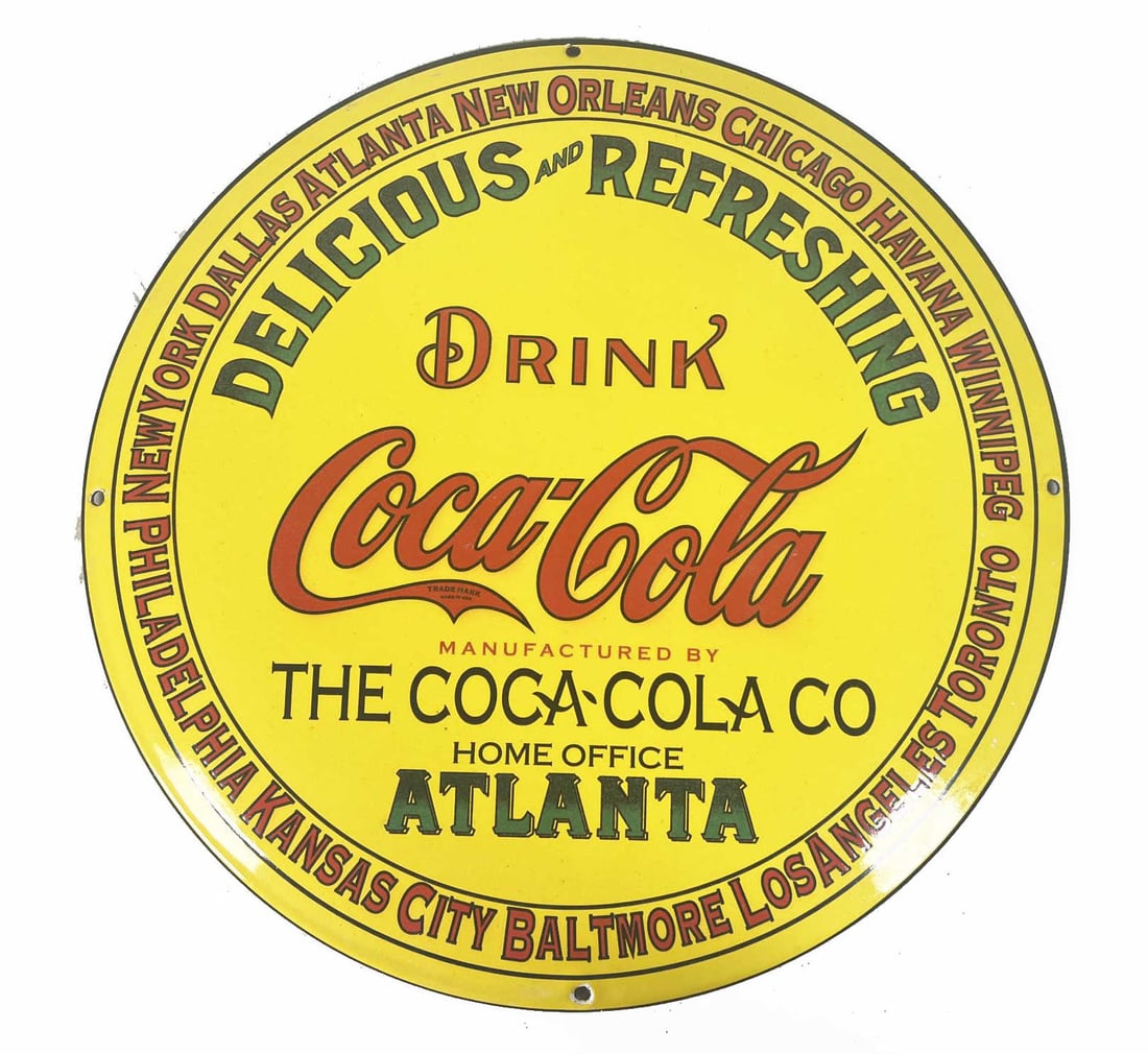 DRINK COCA-COLA 16" SIGN: DRINK COCA-COLA 16" SIGN. Height: 16 in. by Width: 16 in.