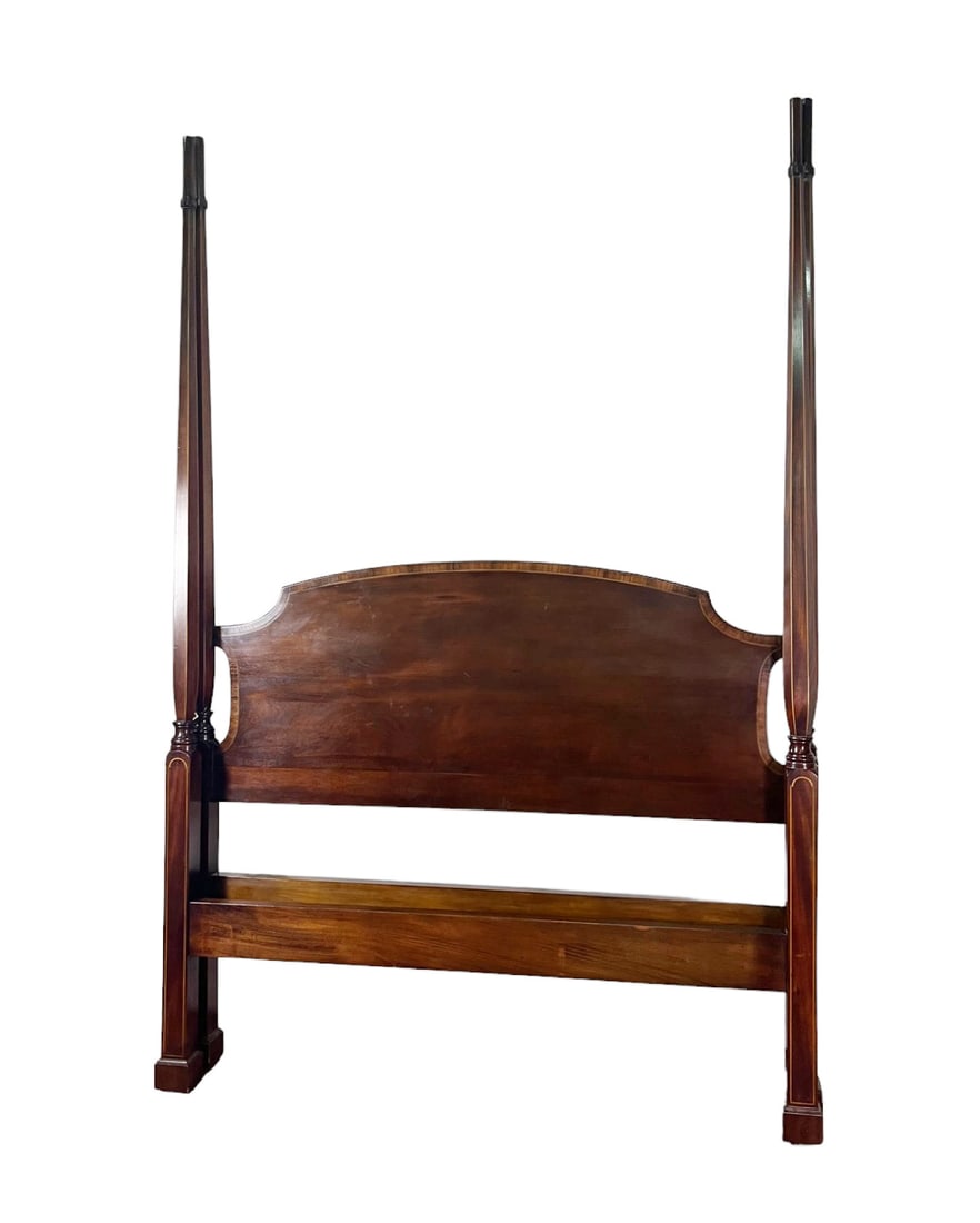 MAHOGANY 4 POSTER HEADBOARD, FOOTBOARD & RAILS (1 of 5)