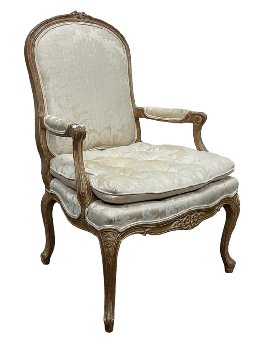 LOUIS XIV STYLE CHAIR: LOUIS XIV STYLE CHAIR FAUTEUIL A LA REINE CHAIRS CIRCA LATE 19TH CENTURY Height: 40.5 in. by Width: 27 in. by Depth: 26