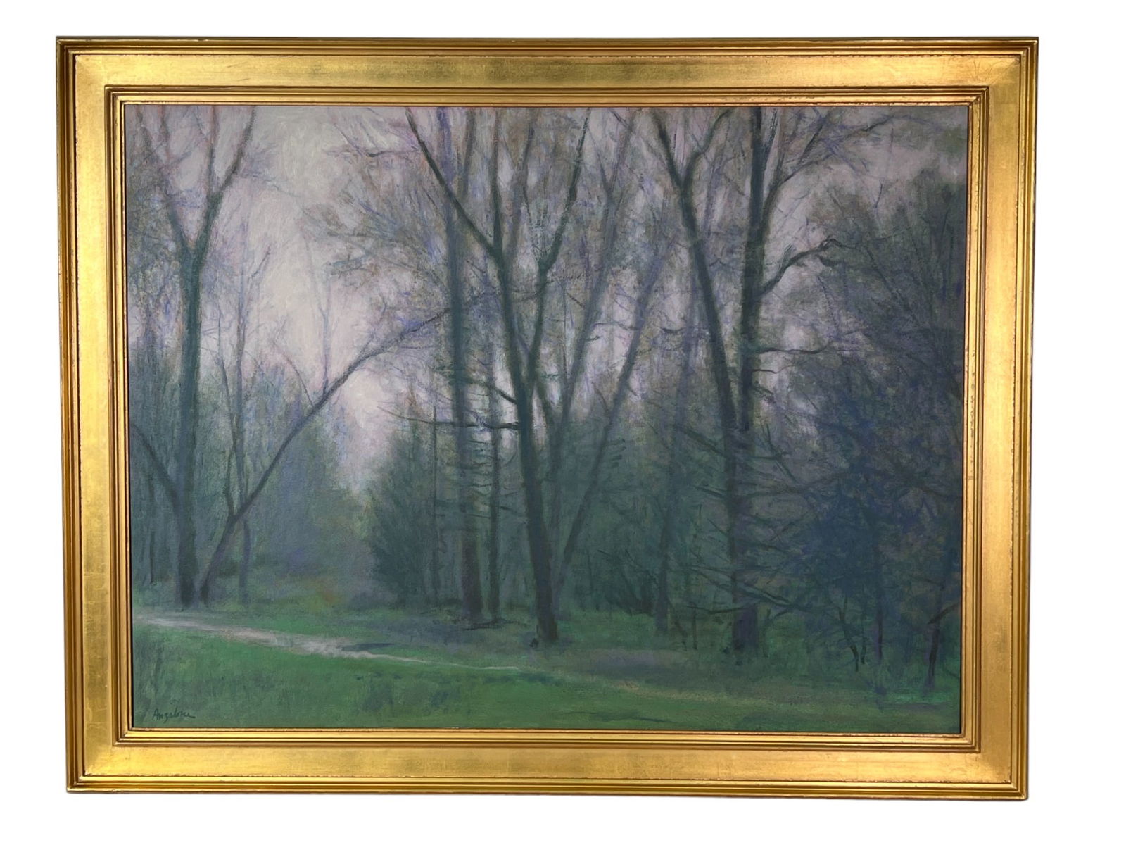OIL ON CANVAS "FOG IN THE WOODS" WILLIAM ANZALONE (1 of 3)