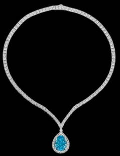 ELIZABETH AQUAMARINE NECKLACE: ELIZABETH AQUAMARINE NECKLACE