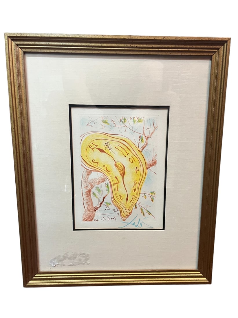 SALVADOR DALI (AFTER) 1968 MELTING CLOCK ETCHING (1 of 5)