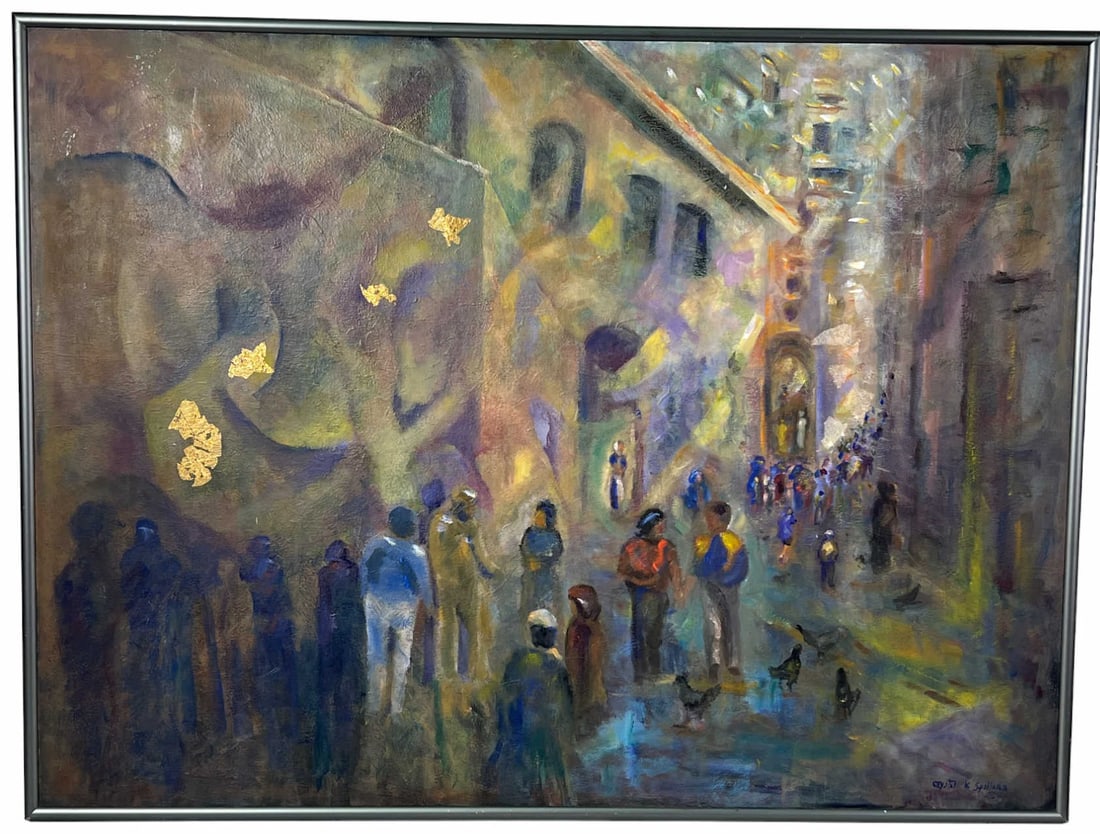 CRYSTOL SPILLARS ABSTRACT ACRYLIC ON CANVAS: ABSTRACT EXPRESSIONISM ACRYLIC ON CANVAS PAINTING SIGNED BY HOUSTON ARTIST CRYSTOL K. SPILLARS. Height: 30.5 in. by Width: 40 in. by Depth: 1