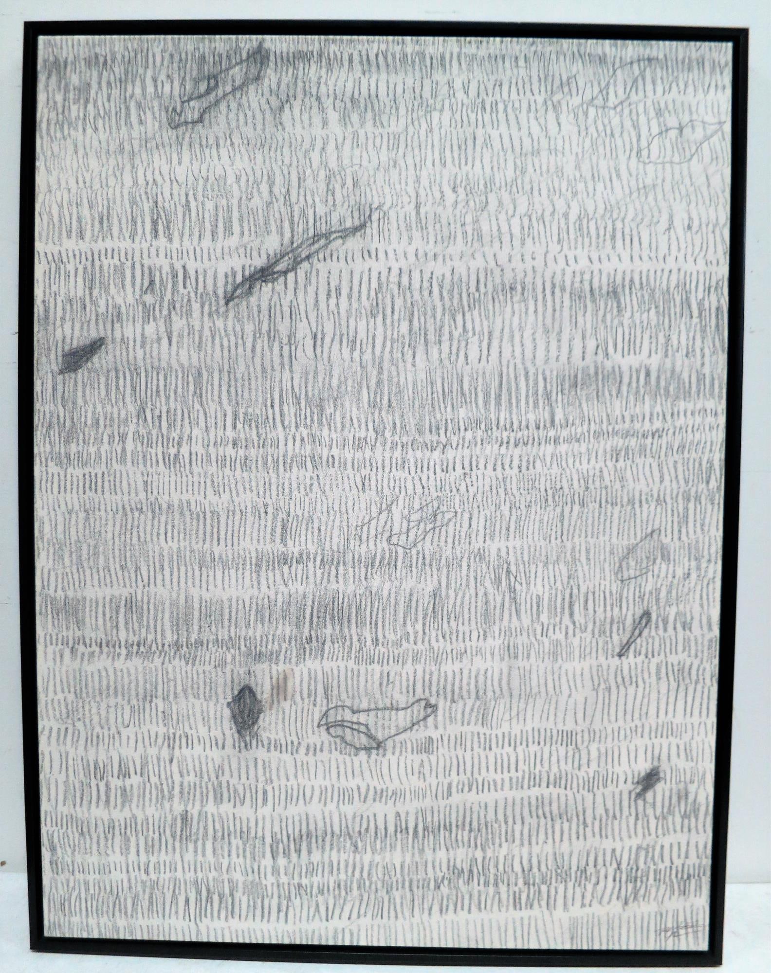 FRAMED INAMORATO GRAPHITE ON CANVAS DRAWING (1 of 8)