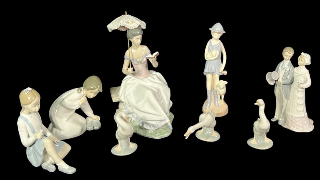 MIXED LOT OF 8 PCS OF LLADRO PORCELAIN (1 of 5)