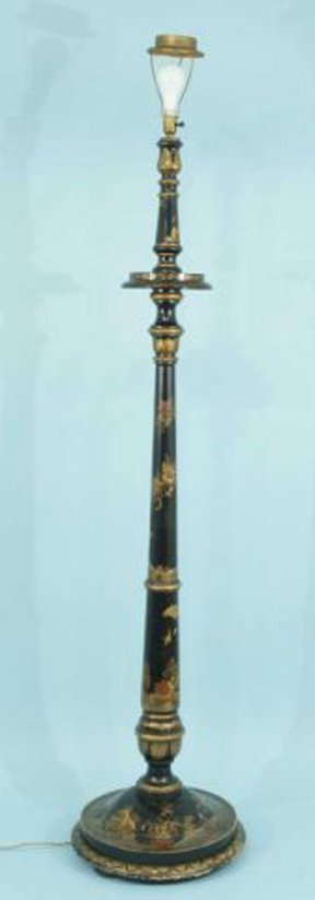 EDWARDIAN CHINOISERIE FLOOR LAMP, CIRCA 1900's: VINTAGE EDWARDIAN CHINOISERIE FLOOR LAMP. CIRCA 1900's. Height: 72 in. by Width: 21 in. by Depth: 21 in.