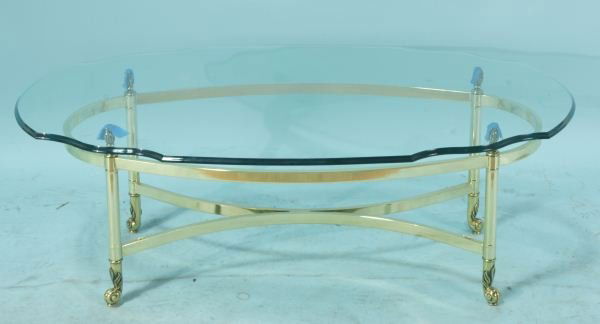 oval glass top brass base coffee table oval glass top brass base coffee table