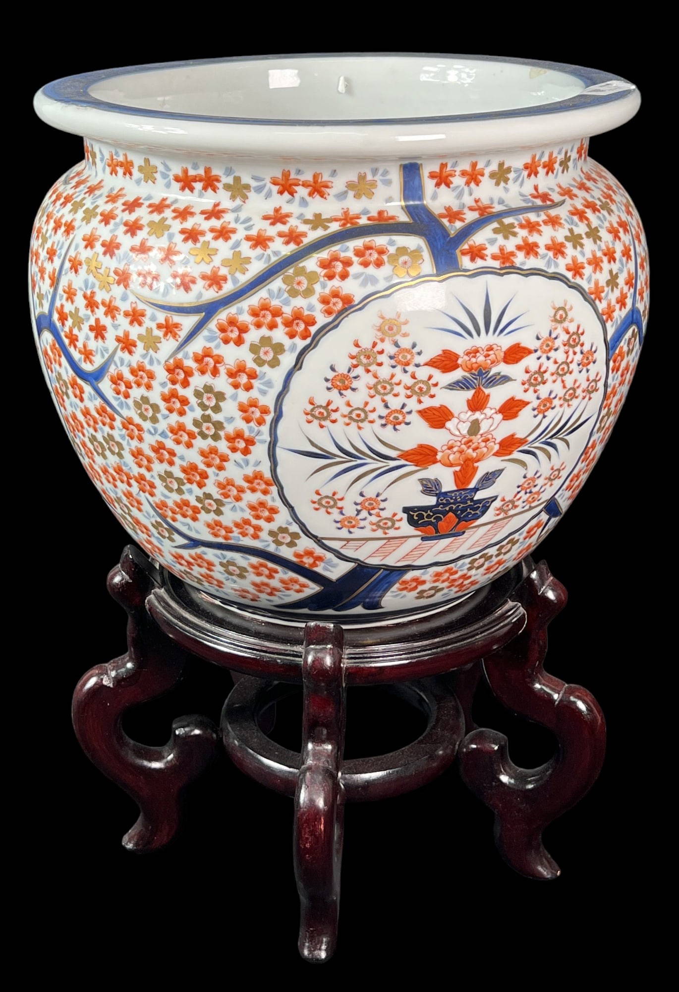 Japanese Imari Fish Bowl On Stand Auction