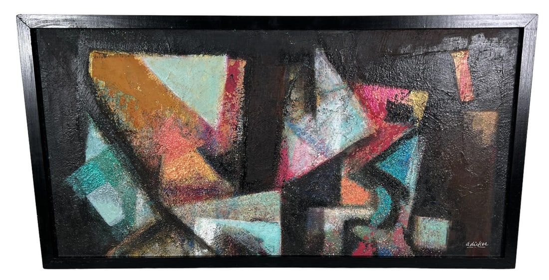 DAVID ADICKES ABSTRACT #1 ACRYLIC & TEXTURE: DAVID ADICKES ABSTRACT #1 ACRYLIC & TEXTURE ON PANEL, 2011. Height: 16 in. by Width: 31 in. by Depth: 2 in.