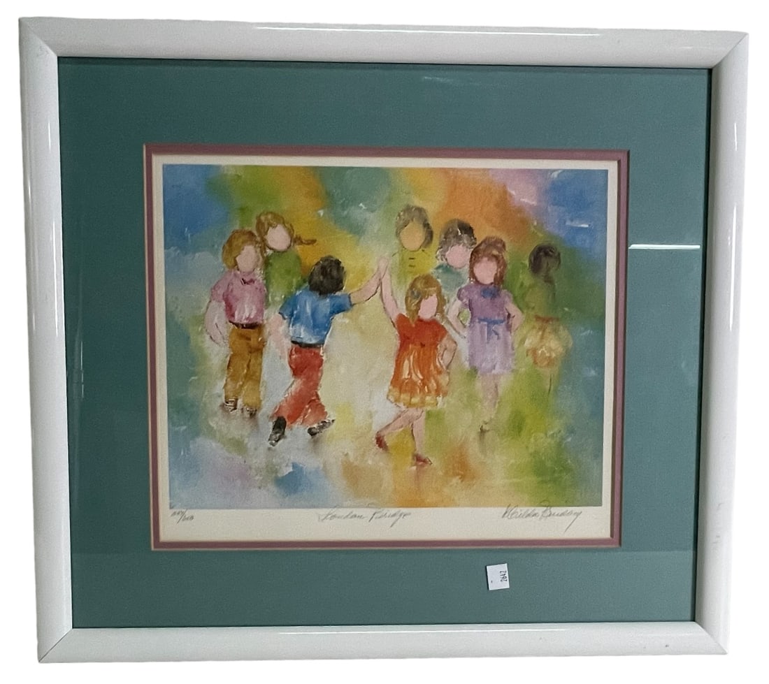 LONDON BRIDGE BY HILDA RINDOM: LONDON BRIDGE BY HILDA RINDOM. Height: 19 in. by Width: 21.5 in.