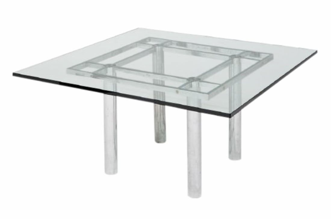 TOBIA SCARPA ANDRE DINING TABLE BY KNOLL: TOBIA SCARPA ANDRE DINING TABLE BY KNOLL. Height: 29.25 in. by Width: 53.5 in. by Depth: 53.5