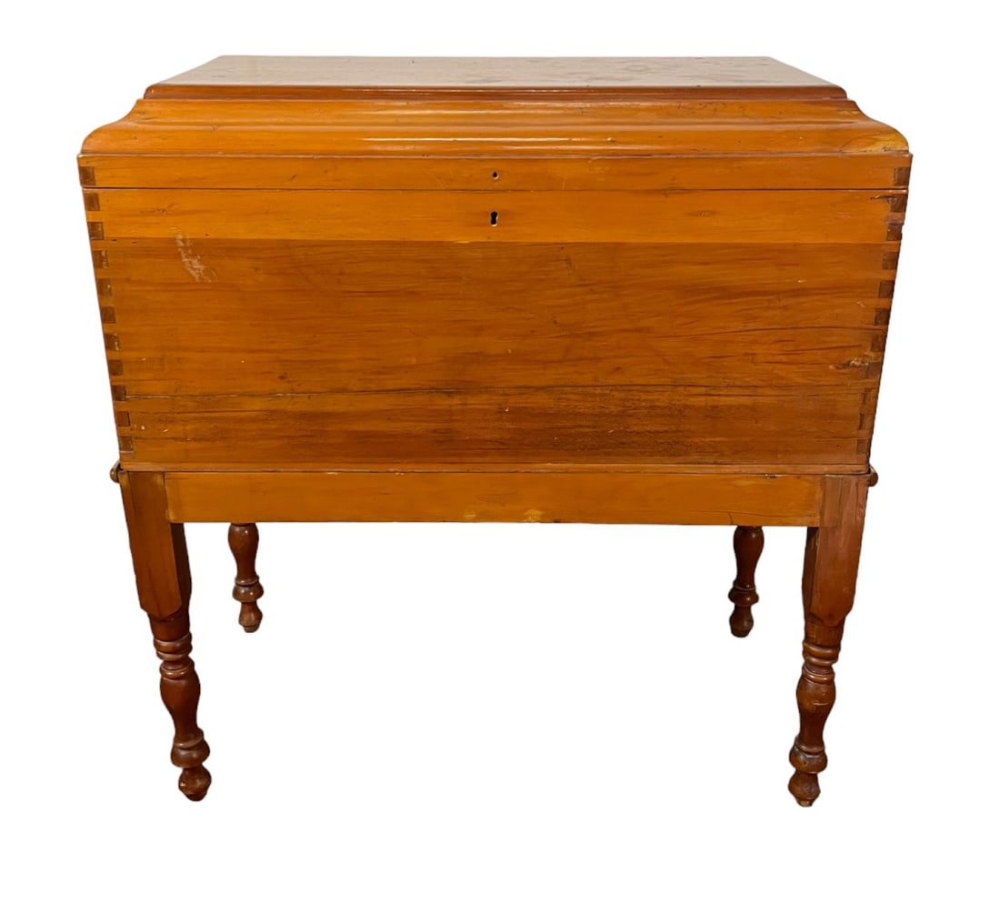 19th CENTURY MAPLE SURGEON CHEST ON STAND: 19th CENTURY AMERICAN MAPLE SURGEON CHEST ON STAND. Height: 33 in. by Width: 30.5 in. by Depth: 16.5 in.