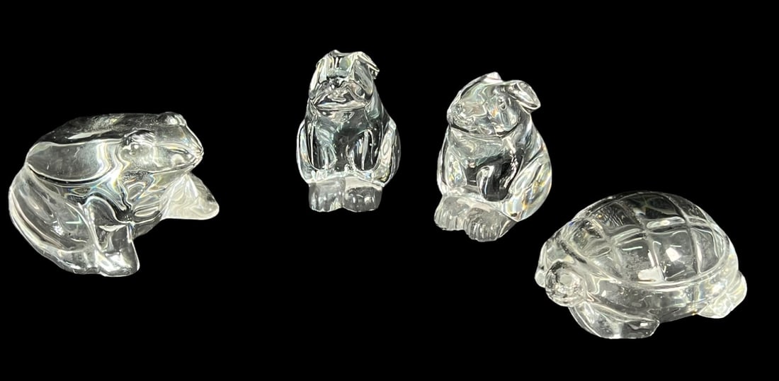 MIXED LOT OF 4 BACCARAT CRYSTAL ANIMALS: MIXED LOT OF 4 BACCARAT CRYSTAL ANIMALS. Height: 3 in. by Width: 1.5 in. by Depth: 2.5 in.