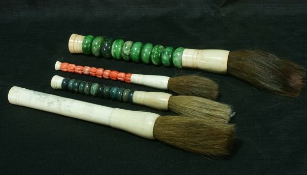 LOT OF FOUR CALLIGRAPHY BRUSHES: LOT OF FOUR CALLIGRAPHY BRUSHES Height: 15 in. by Width: 1