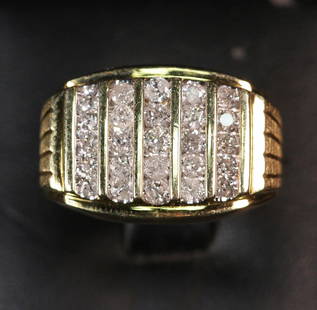 1.45 CT MENS DIAMOND RING: 1.45 CT MENS DIAMOND RING. Size