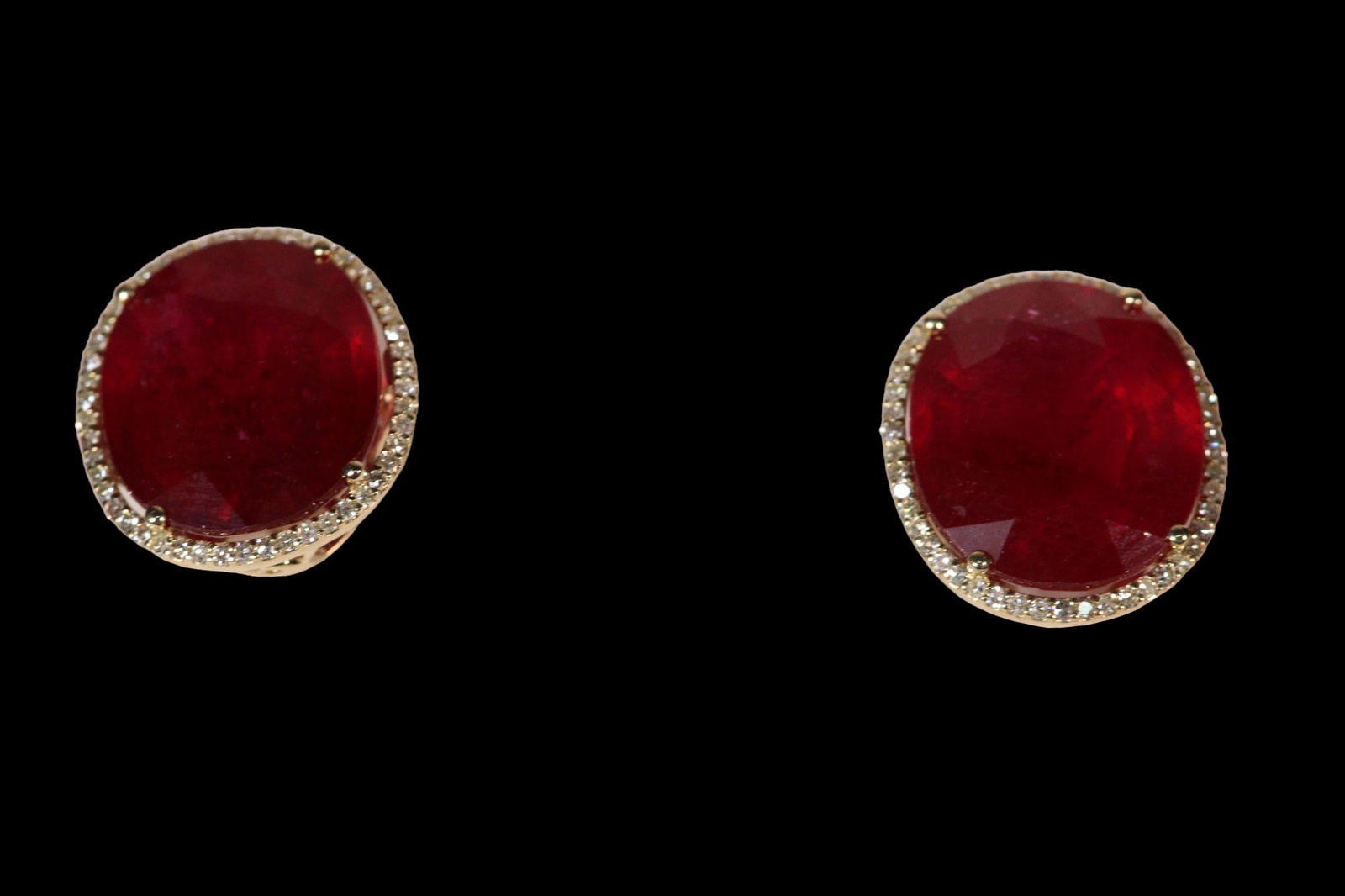 20.64 CT RUBY & DIAMOND NECKLACE 14K WHT GOLD (1 of 3)